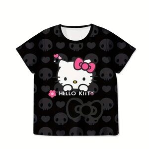Hello Kitty Black and Pink Kids T-Shirt